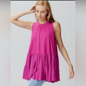 Free People JUNGLE FLOWER Right On Time Flared TUNIC TOP SIZE Medium